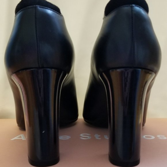 *NWT* ACNE PUMP leather block heel pump - Picture 7 of 7